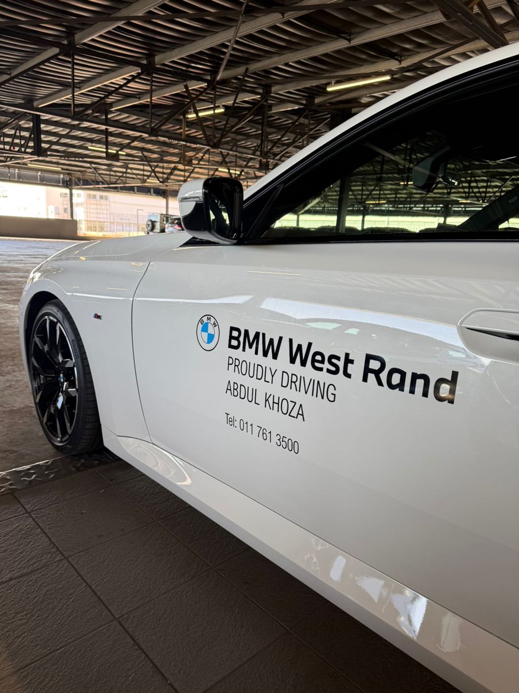 BMW West Rand ambassador door decal