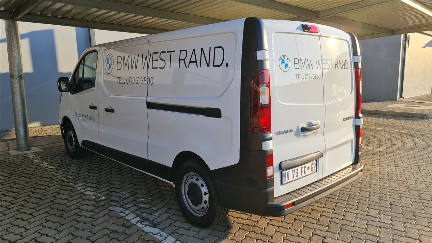 BMW West Rand branded fleet van rear three-quarter view