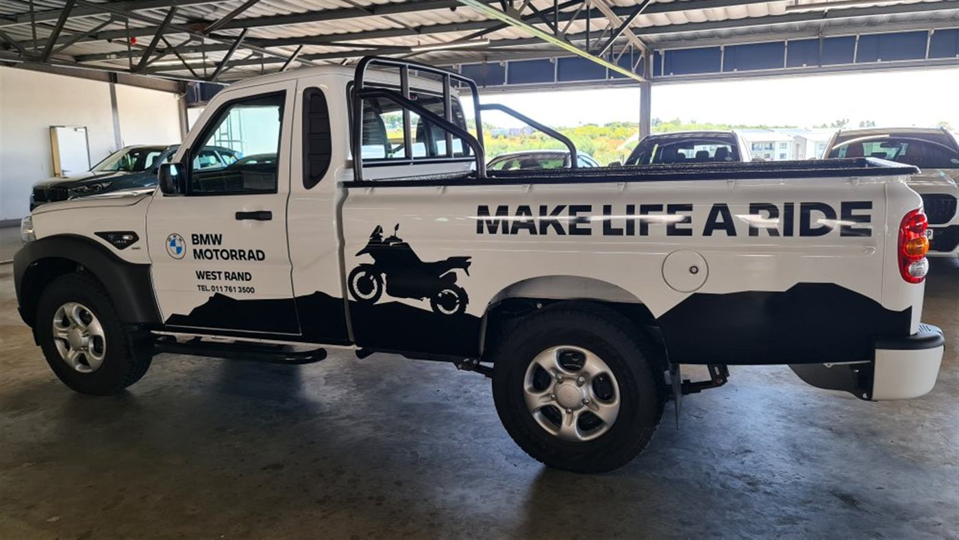 BMW Motorrad West Rand bakkie wrap angle view